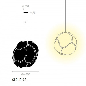 BELUX závěsné svítidlo Cloud 65 cm