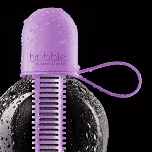 BOBBLE láhev na vodu 550 ml fialová se silikonovým víčkem