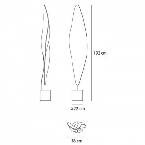 ARTEMIDE stojací lampa Cosmic Leaf