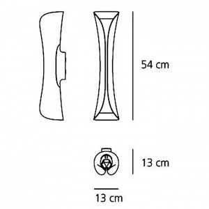ARTEMIDE nástěnné svítidlo Cadmo bílé