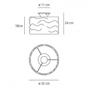 ARTEMIDE stropní svítidlo Aqua Cil soffitto