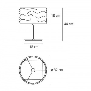 ARTEMIDE stolní lampa Aqua Cil tavolo
