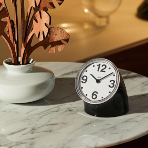 ALESSI stolní hodiny Cronotime černé
