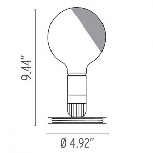 FLOS stolní lampa Lampadina oranžová