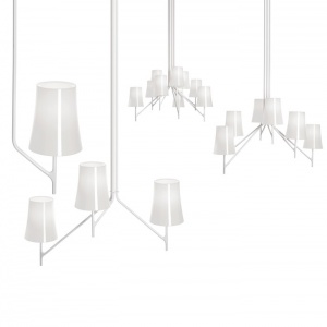 FOSCARINI závěsné svítidlo Birdie s devíti rameny