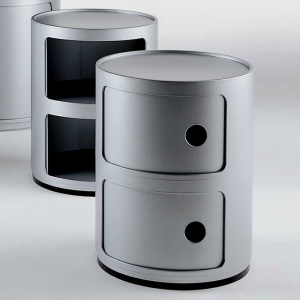 KARTELL kontejner Componibili se dvěmi přihrádkami bílý