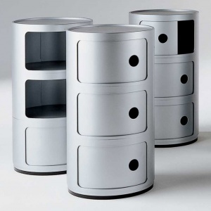 KARTELL kontejner Componibili se třemi přihrádkami bílý