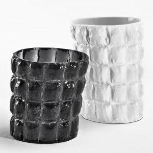KARTELL váza Matelassé lesklá bílá