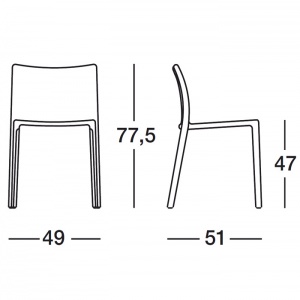 MAGIS židle Air-Chair oranžová
