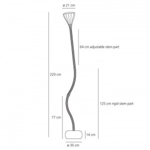 ARTEMIDE stojací lampa Pipe