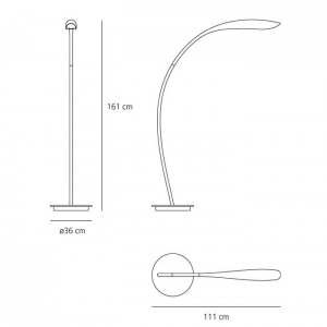 ARTEMIDE stojací lampa Doride bílá
