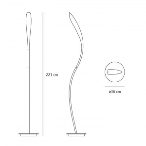 ARTEMIDE stojací lampa Doride bílá