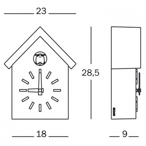 MAGIS nástěnné hodiny Cu-Clock zelené