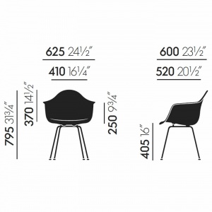 VITRA židle DAX černá
