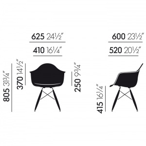 VITRA židle DAW hořčicová