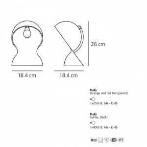 ARTEMIDE stolní lampa Dalù bílá