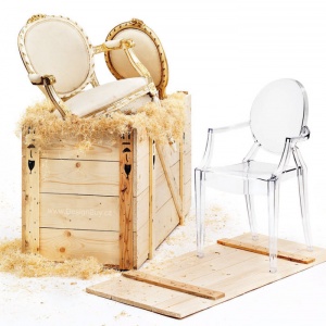 KARTELL židle Louis Ghost čirá