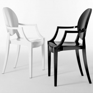 KARTELL židle Louis Ghost bílá