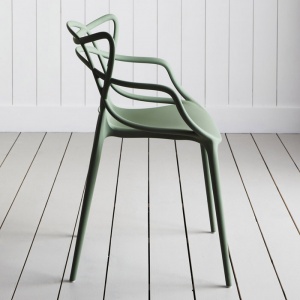 KARTELL židle Masters šedozelená