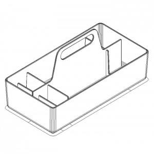 VITRA organizér Toolbox cihlový