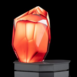 LASVIT stolní lampa Crystal Rock červená