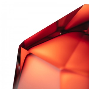 LASVIT stolní lampa Crystal Rock červená