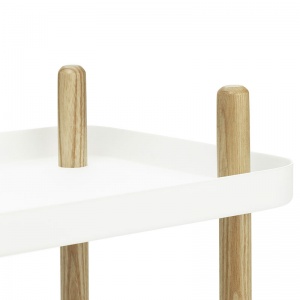 NORMANN COPENHAGEN stolek na kolečkách Block bílý přírodní