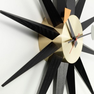 VITRA nástěnné hodiny Sunburst Clock černé