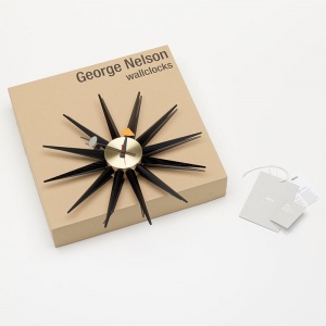 VITRA nástěnné hodiny Sunburst Clock černé