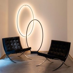 NEMO stojací lampa Ellisse Floor černá