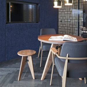 VITRA stolička Tabouret Solvay tmavý dub
