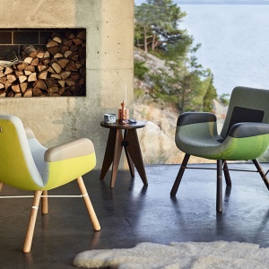 VITRA stolička Tabouret Solvay tmavý dub