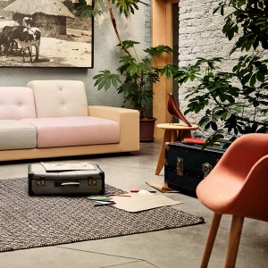VITRA stolička Tabouret Solvay tmavý dub