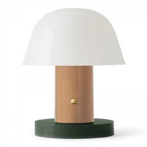 přenosná stolní lampa Setago JH27 hnědá/tmavě zelená
