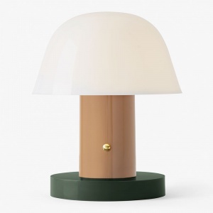 &TRADITION přenosná stolní lampa Setago JH27 hnědá/tmavě zelená