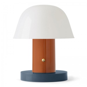 přenosná stolní lampa Setago JH27 rezavá/šedomodrá