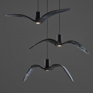 BROKIS venkovní závěsné svítidlo Night Birds III kouřově šedé