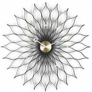 nástěnné hodiny Sunflower Clock černé