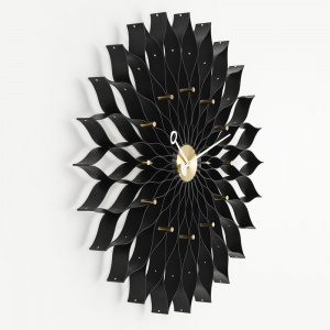 nástěnné hodiny Sunflower Clock černé
