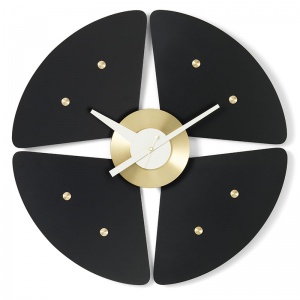nástěnné hodiny Petal Clock černé - z expozice