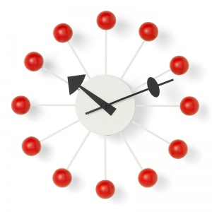 nástěnné hodiny Ball Clock červená - z expozice
