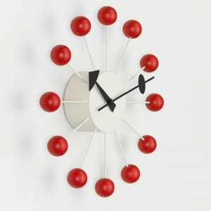 nástěnné hodiny Ball Clock červená - z expozice