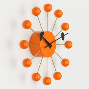 nástěnné hodiny Ball Clock oranžová