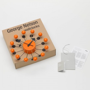 VITRA nástěnné hodiny Ball Clock oranžová