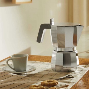 ALESSI espresso kávovar Moka na 3 šálky černý