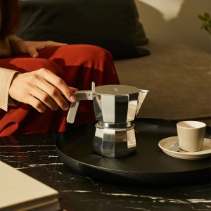 ALESSI espresso kávovar Moka na 3 šálky černý