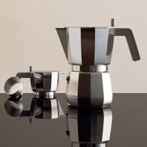 ALESSI espresso kávovar Moka na 6 šálků černý