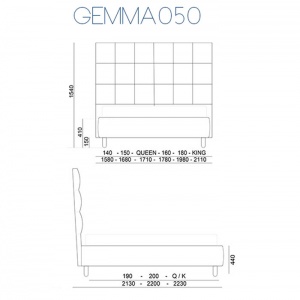 BONTEMPI CASA LETTI postel Gemma 50