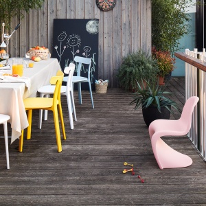 VITRA židlička Panton Junior růžová