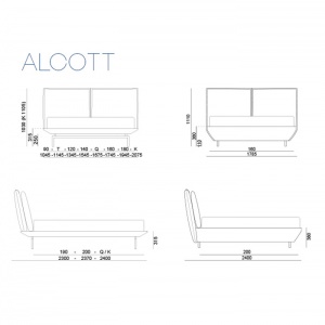 BONTEMPI CASA LETTI postel Alcott fix